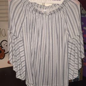 off the shoulder flowy shirt